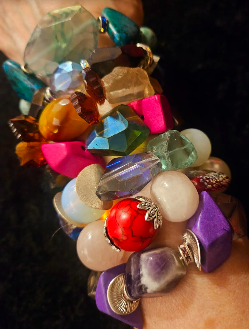 Stackable Beaded Stretch Couture Bracelets Iris Apfel Wrist Candy In