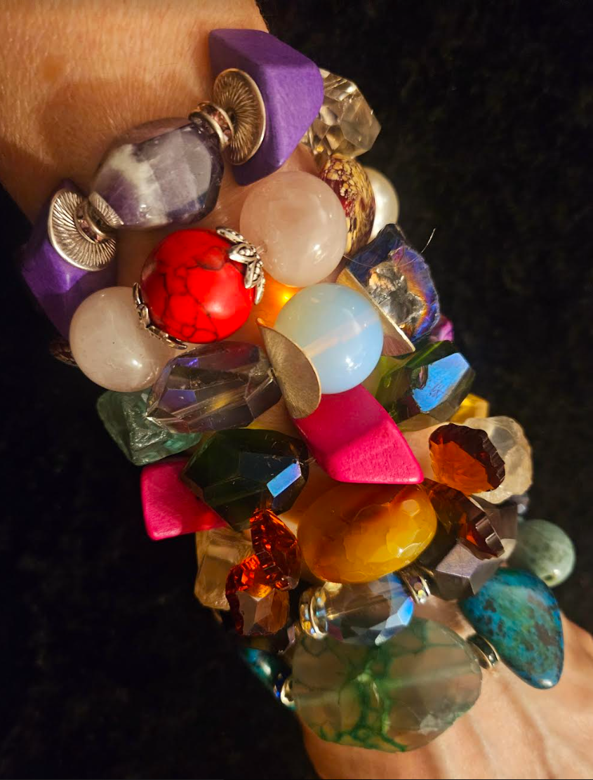 Stackable Beaded Stretch Couture Bracelets Iris Apfel Wrist Candy In