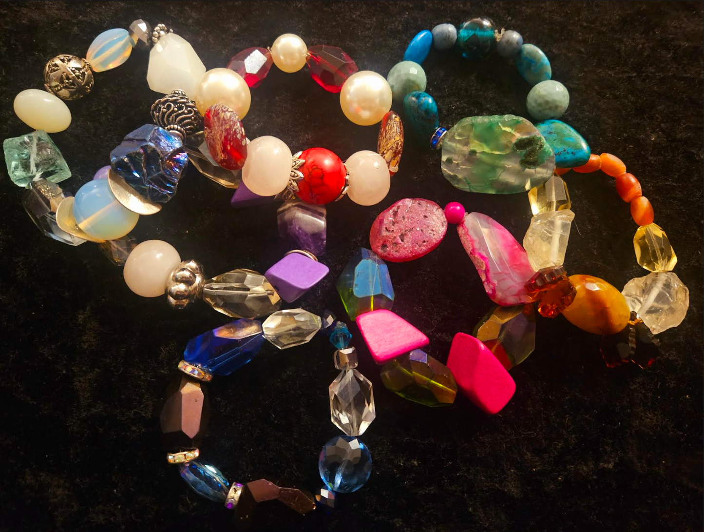 Stackable Beaded Stretch Couture Bracelets Iris Apfel Wrist Candy In