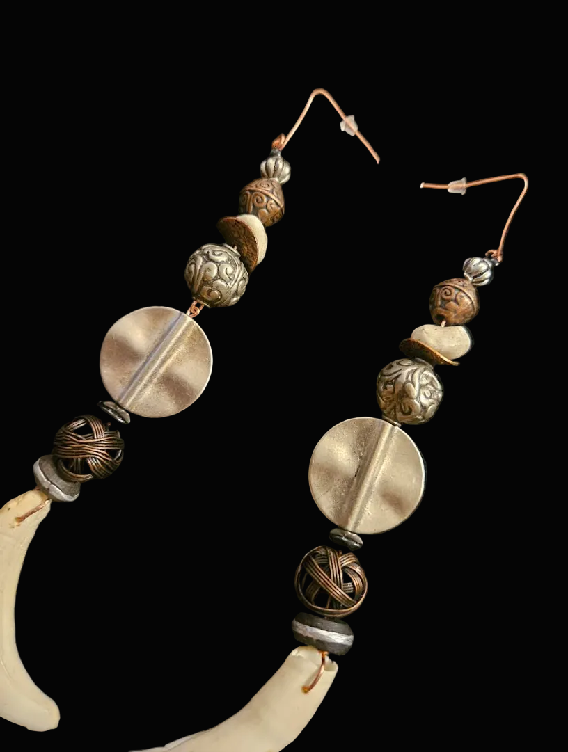 Wild & Exotic Tusk African Shoulder Dusters - Exotic Jewelry