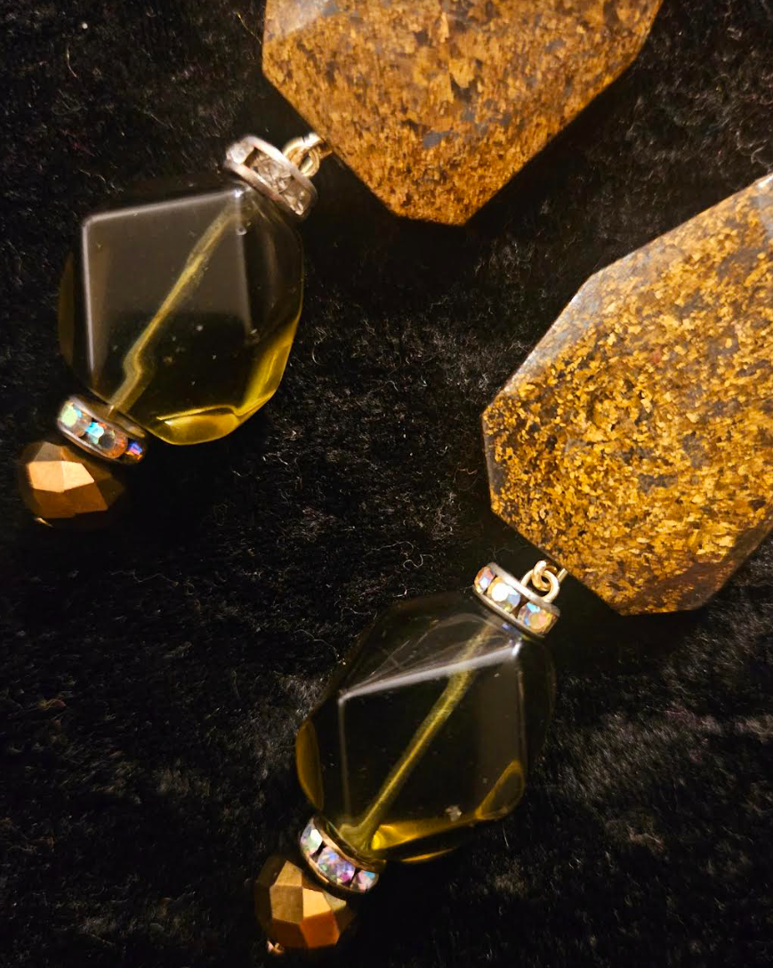 Exotic Earth Tone Gemstone Shoulder Dusters Jasper Tigers Eye & S