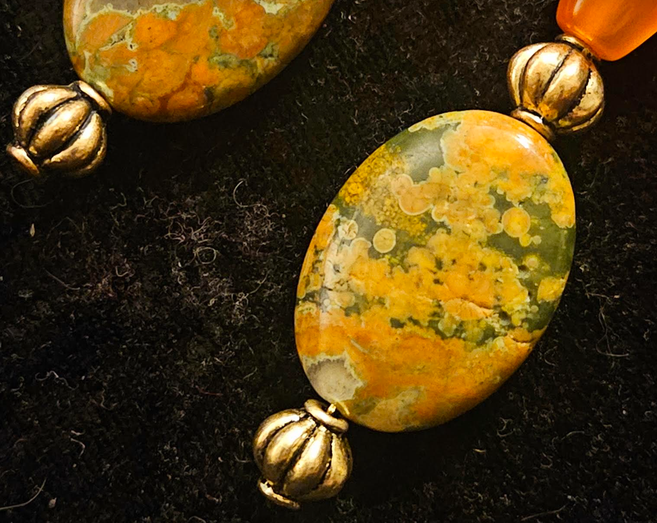 Autumn Tone Beaded Shoulder Dusters for Women of Color Orange Gre