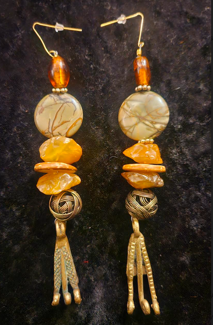 African Inspired Mixed Media Autumn Tribal Shoulder Dusters Haute
