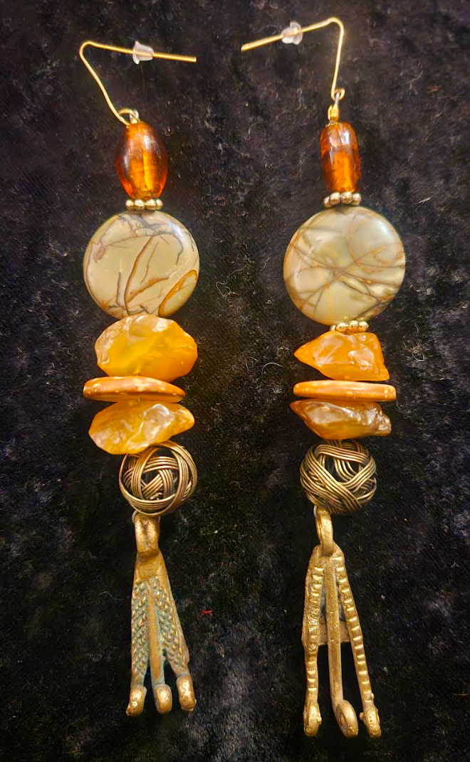 African Inspired Mixed Media Autumn Tribal Shoulder Dusters Haute
