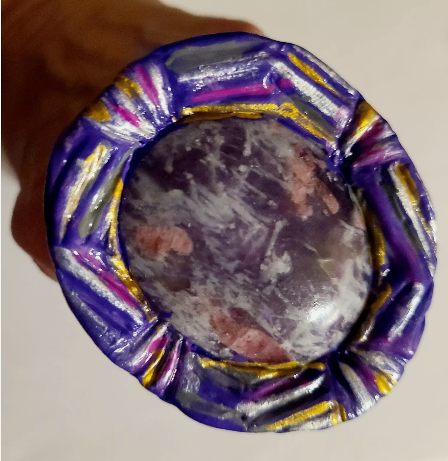 Purple Pink Gemstone Sculpted Statement Ring Drag Queen Finger Ca