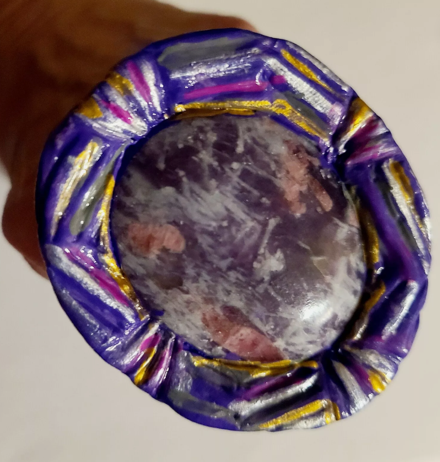 Purple Pink Gemstone Sculpted Statement Ring Drag Queen Finger Ca