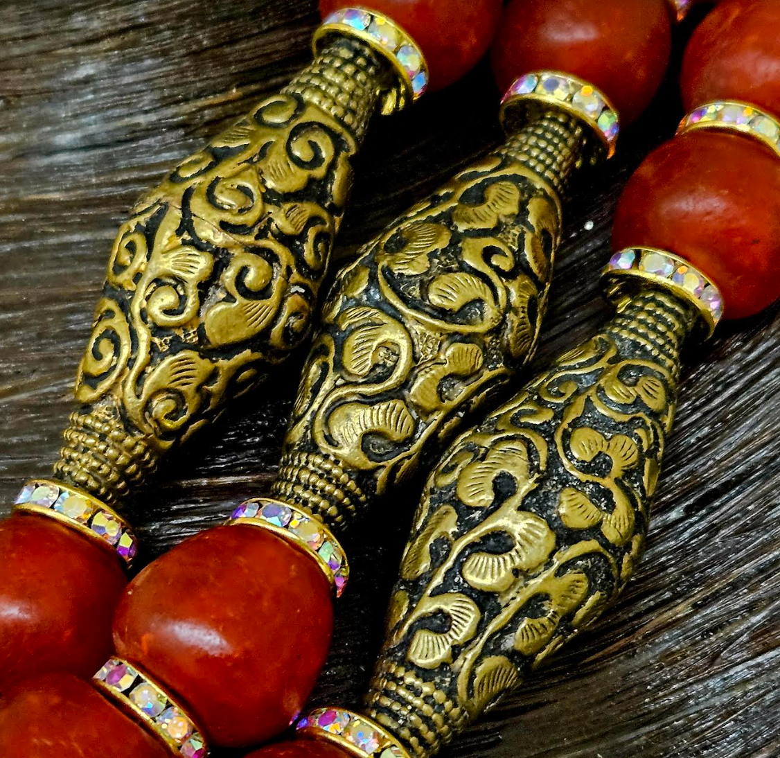 Massive Ethnic Inlaid Brass Breast Plate for Unisex Wearers - Rare