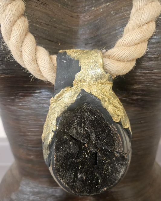 Septarian Geode Sculpted Gemstone Pendant With Thick Jute Rope Earth