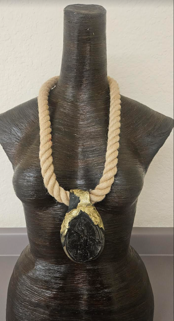 Septarian Geode Pendant - Mens Bold Statement Amulet