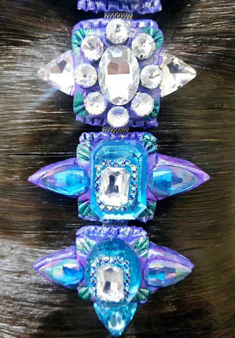 Sculpted Art Deco Crystal Totem Chest Piece - Modern Flapper