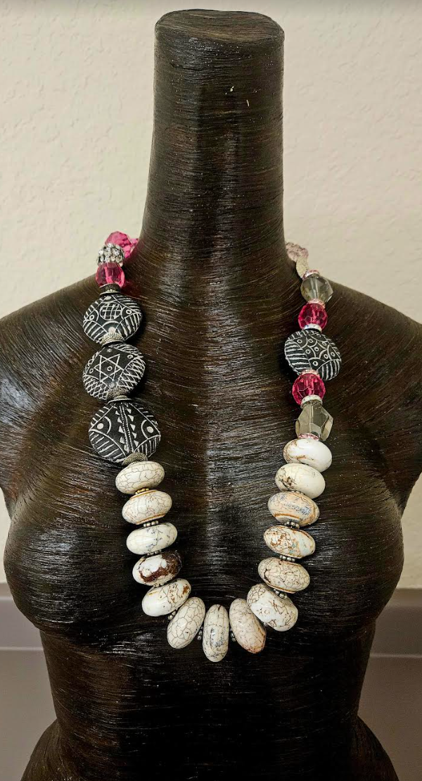 Gemstone Beaded Statement Luxury Necklace Set for Business Settings