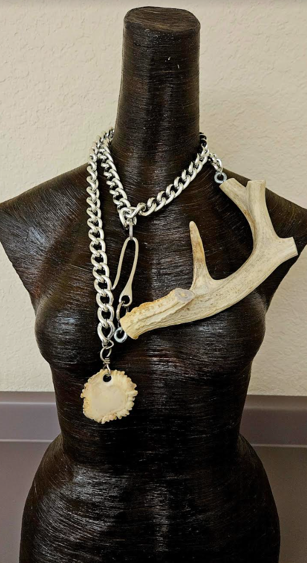 Avant Garde Fetish Deer Antler & Chain Unisex Statement - LGBT