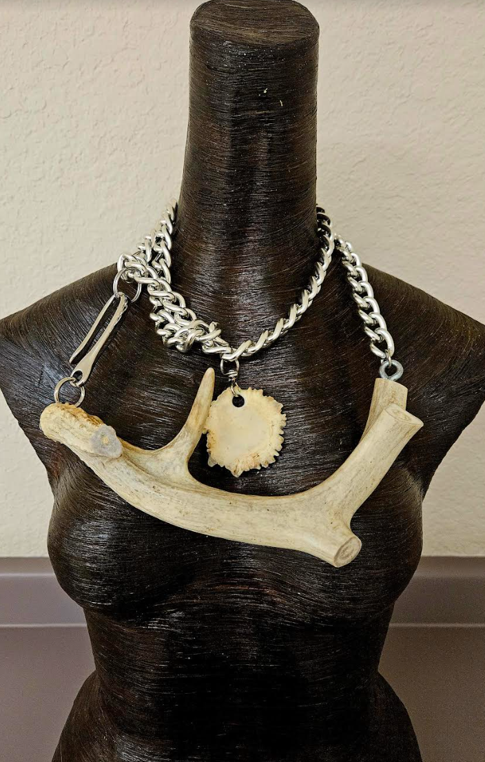 Avant Garde Fetish Deer Antler & Chain Unisex Statement - LGBT