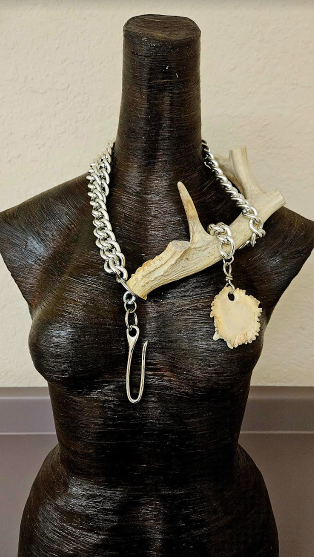 Avant Garde Fetish Deer Antler & Chain Unisex Statement - LGBT