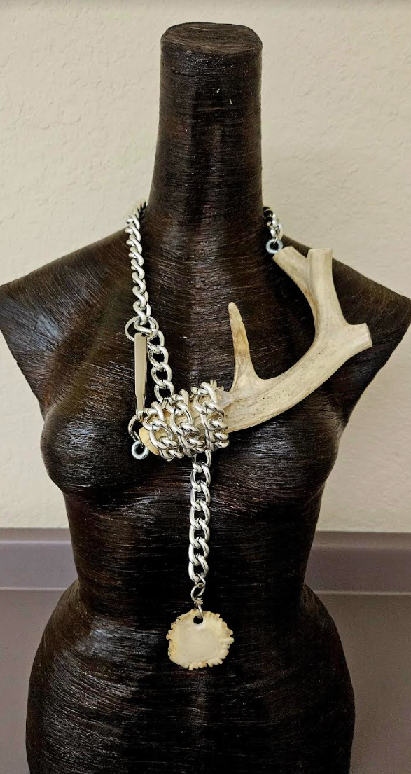 Avant Garde Fetish Deer Antler & Chain Unisex Statement - LGBT