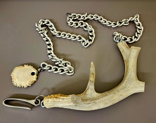 Avant Garde Fetish Deer Antler & Chain Unisex Statement - LGBT