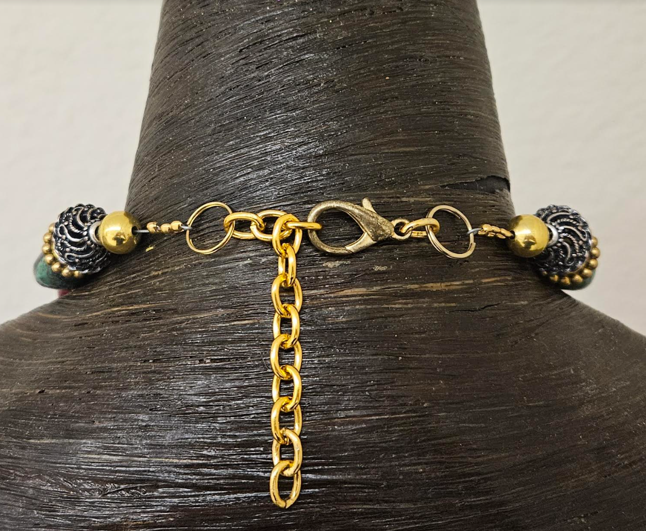 Tibetan Repousse Frog Gemstone Pendant - Iris Apfel