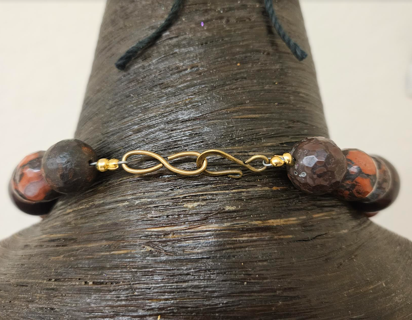 Red Aura Quartz & Jasper Slab Gemstone Pendant Porcelain Jasper & Or