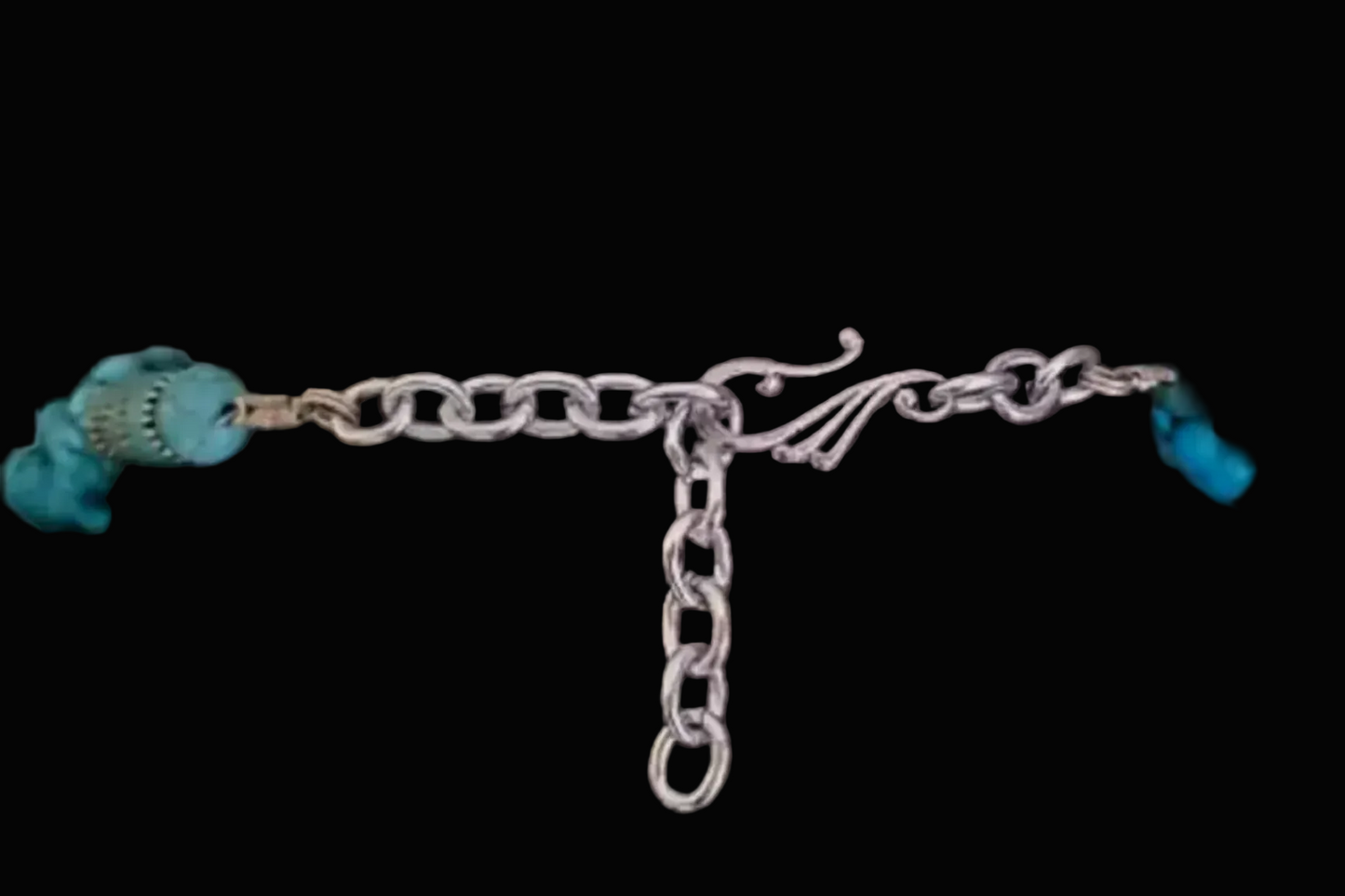 Magnesite Nugget Rope Super Long Necklace - Western Faux Turquoise Inspired