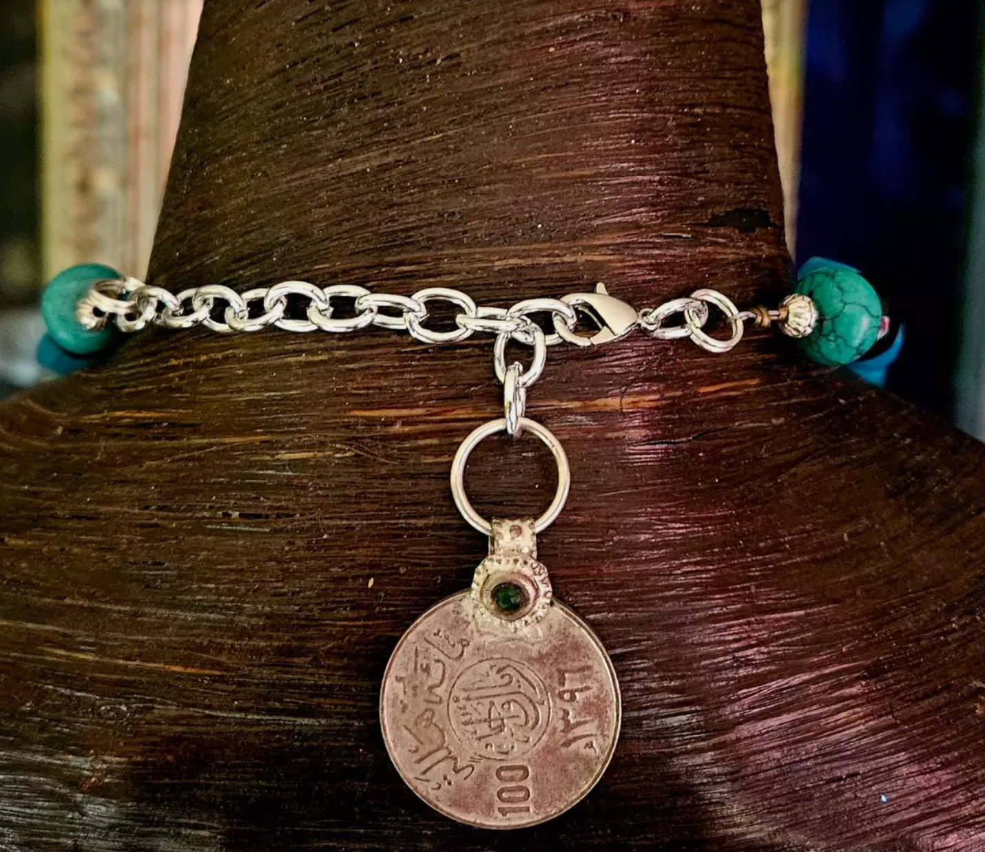 Beaded Tribal Statement Luxury Necklace with Kuchi Coins - Belly Dancer