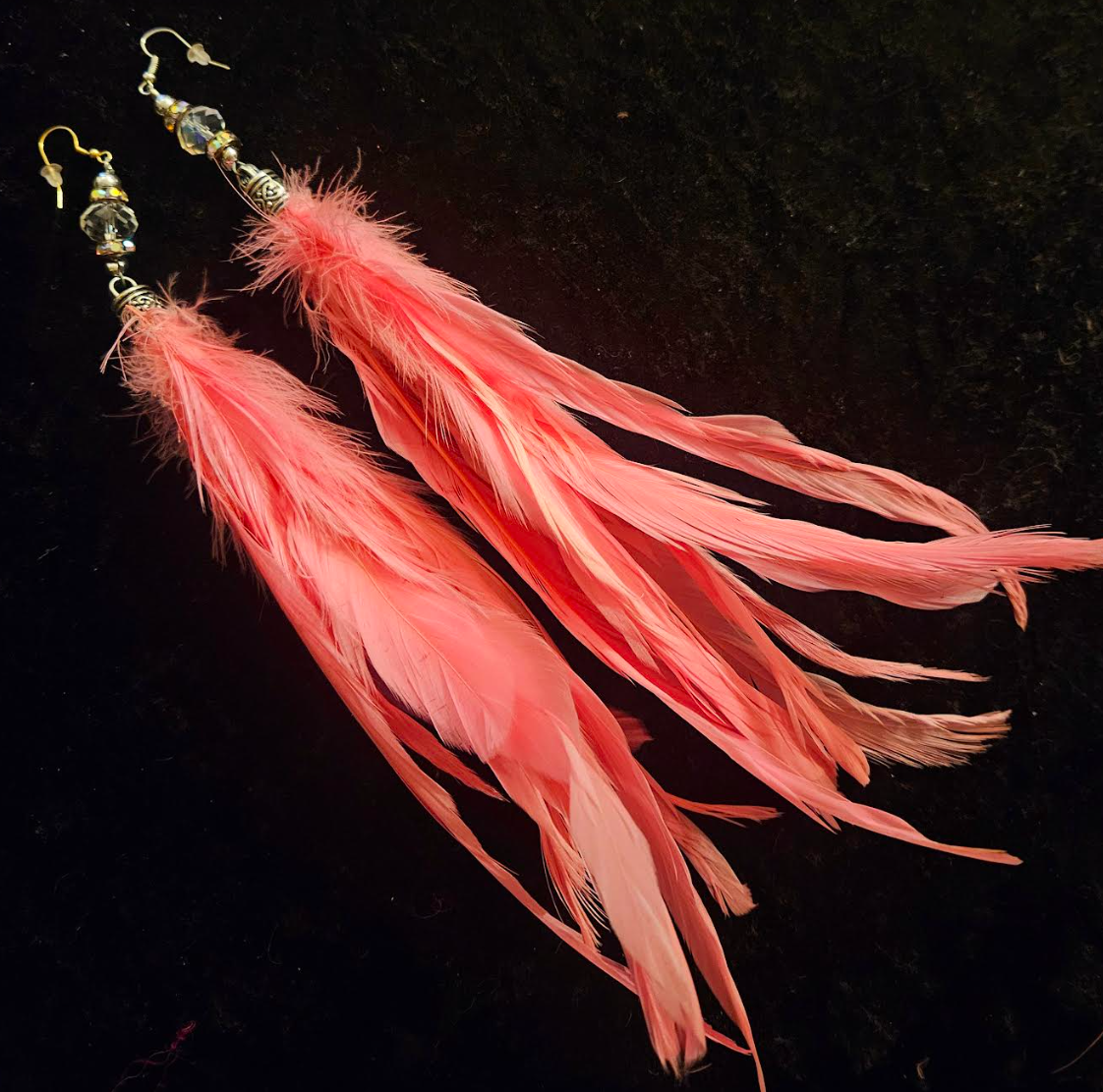 Hot Pink Rooster Feather Shoulder Dusters Feminine & Sexy Long Pi