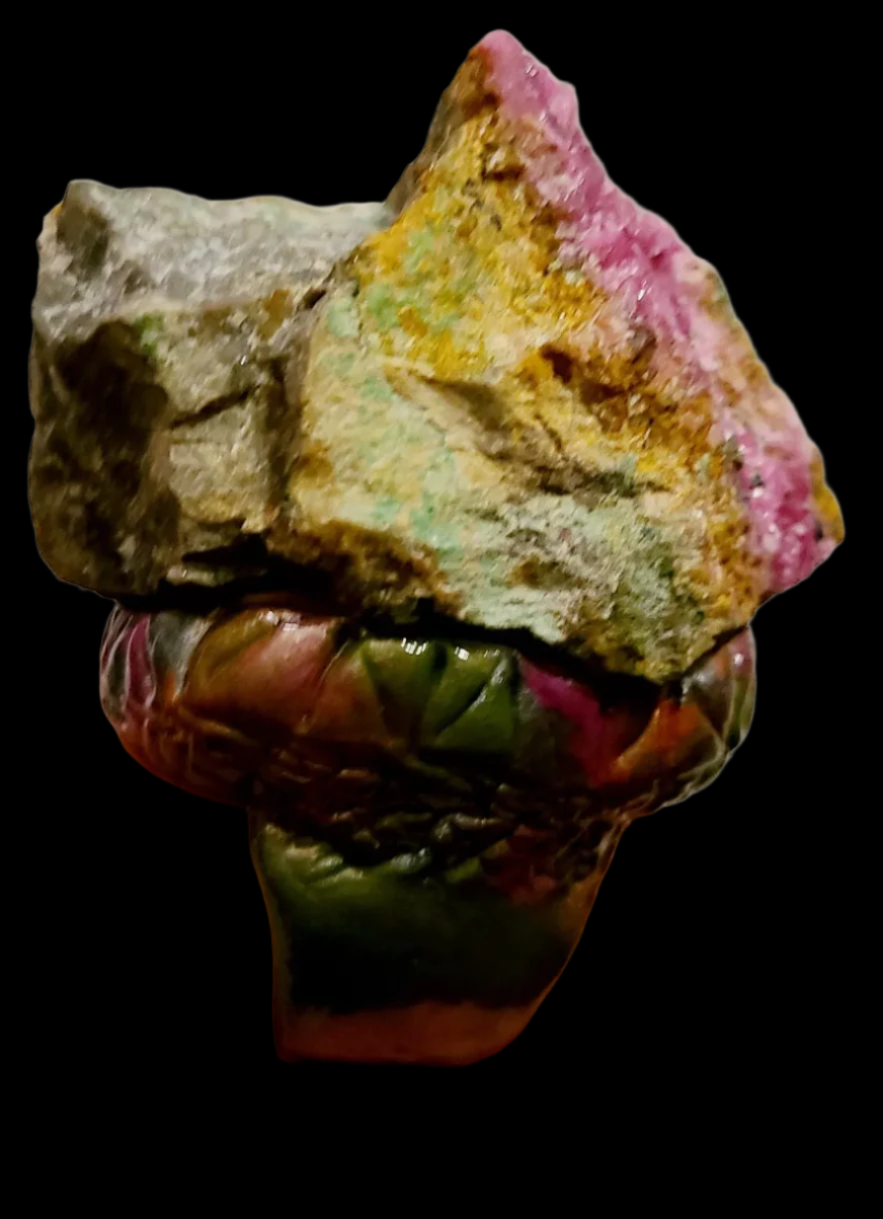 Rough Gemstone Sculpted Statement Ring - OOAK Finger Candy