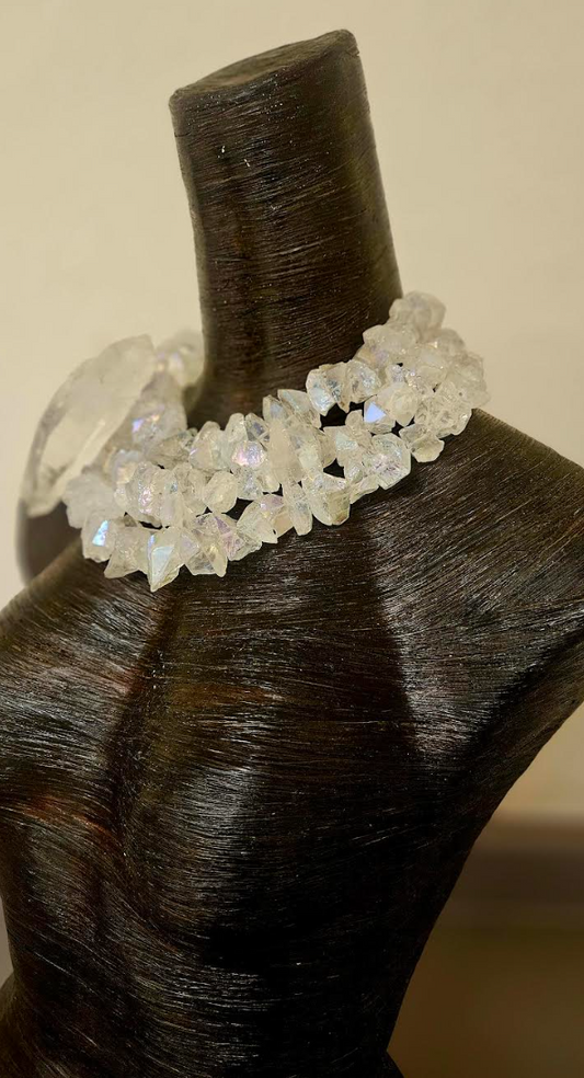 Raw Rough Aura Quartz Stone Luxury Necklace - Sexy Elegance