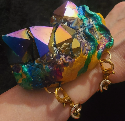 Titanium Quartz Couture Bracelet - Avant Garde Elegance