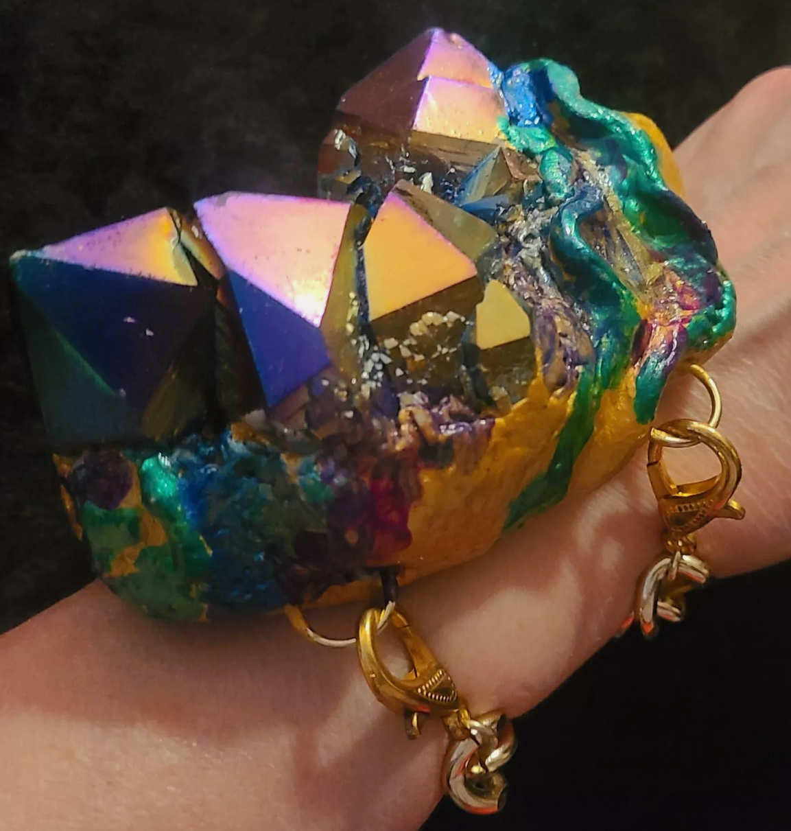 Titanium Quartz Couture Bracelet - Avant Garde Elegance