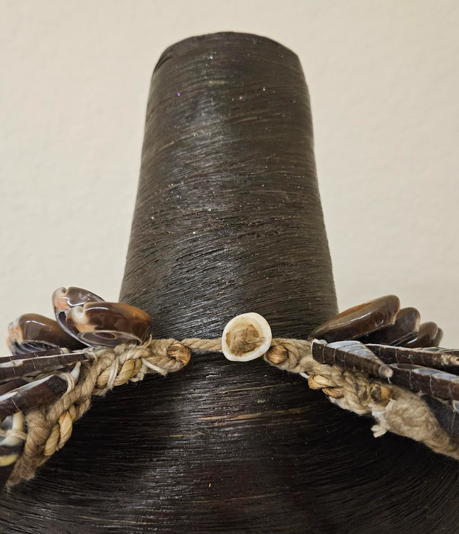Brown Shell Tribal Luxury Necklace PNG - Braided Rope Cermonial Collar