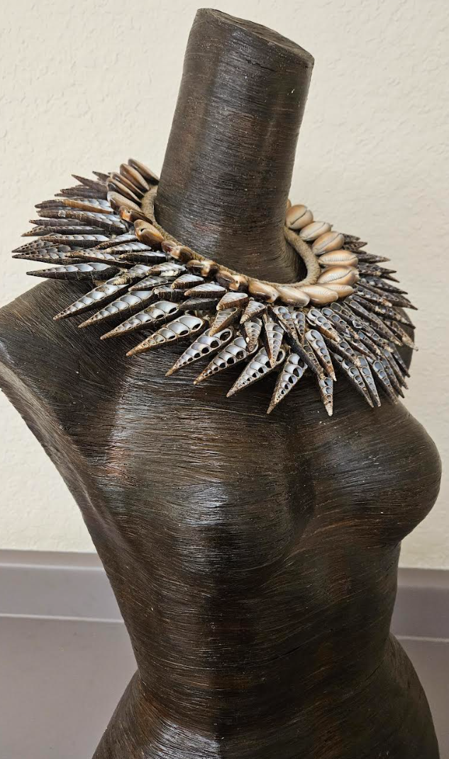 Brown Shell Tribal Luxury Necklace PNG - Braided Rope Cermonial Collar