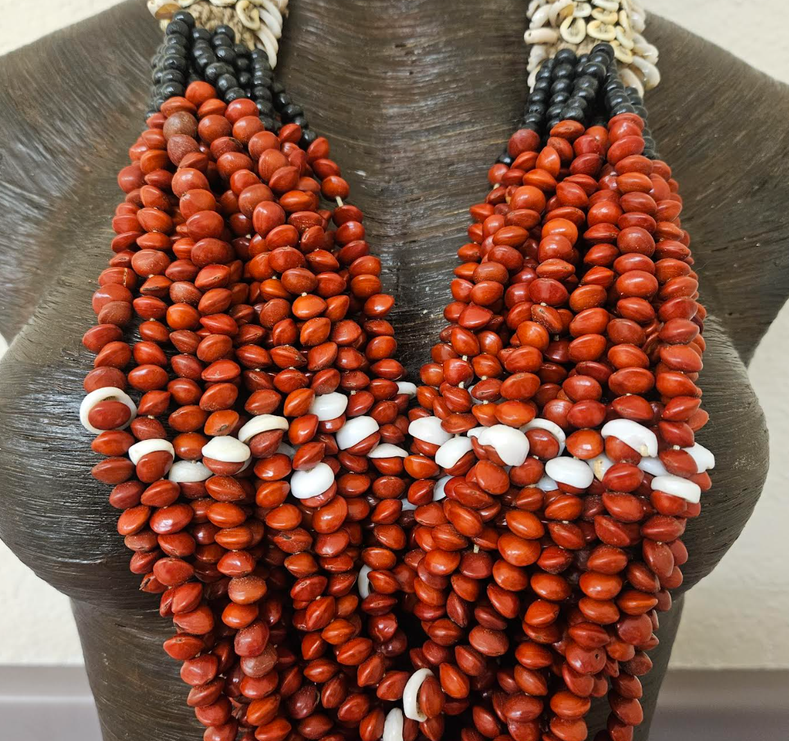 PAPUA NEW GUINEA Multi Strand Beaded Chest Piece - Ceremonial Prestige