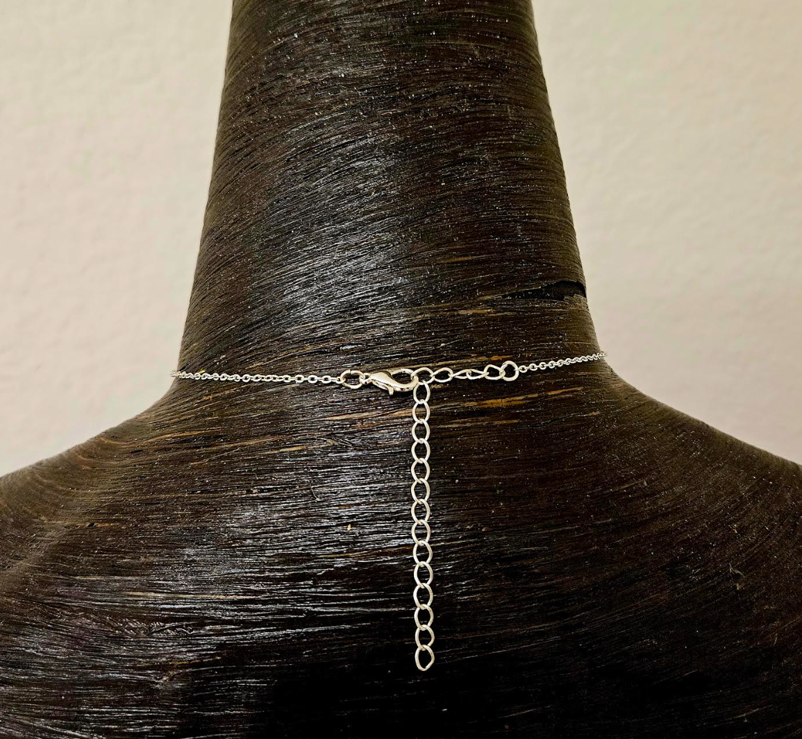 Ocean Jasper Slab & Tigers Eye Sculpted Artisan Statement Pendant