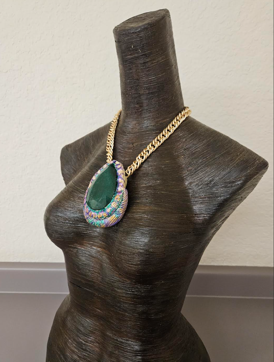 Opulent Hand Sculpted Huge Emerald Pendant - Museum Quality Collectors