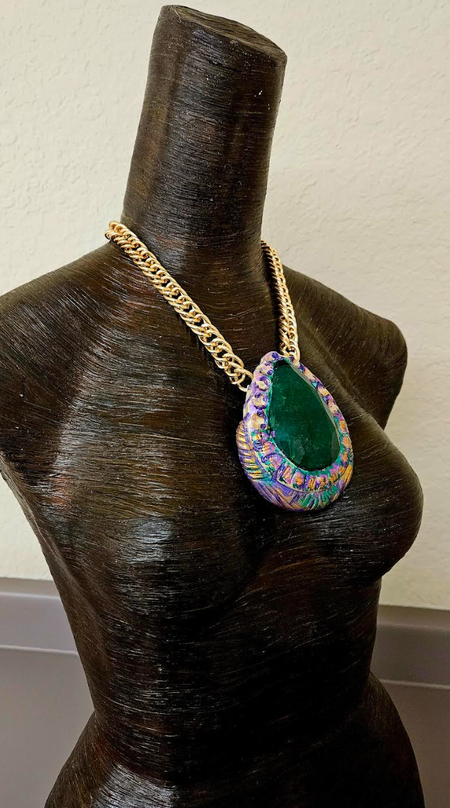 Opulent Hand Sculpted Huge Emerald Pendant - Museum Quality Collectors