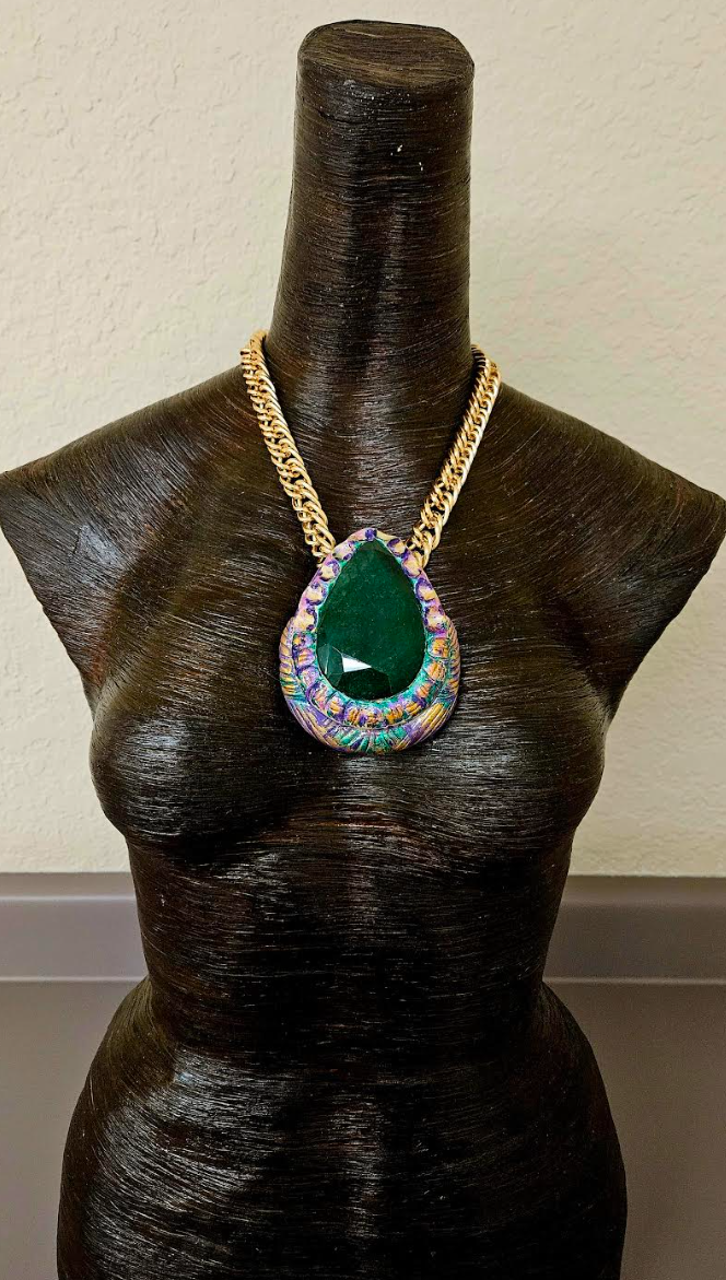 Opulent Hand Sculpted Huge Emerald Pendant - Museum Quality Collectors