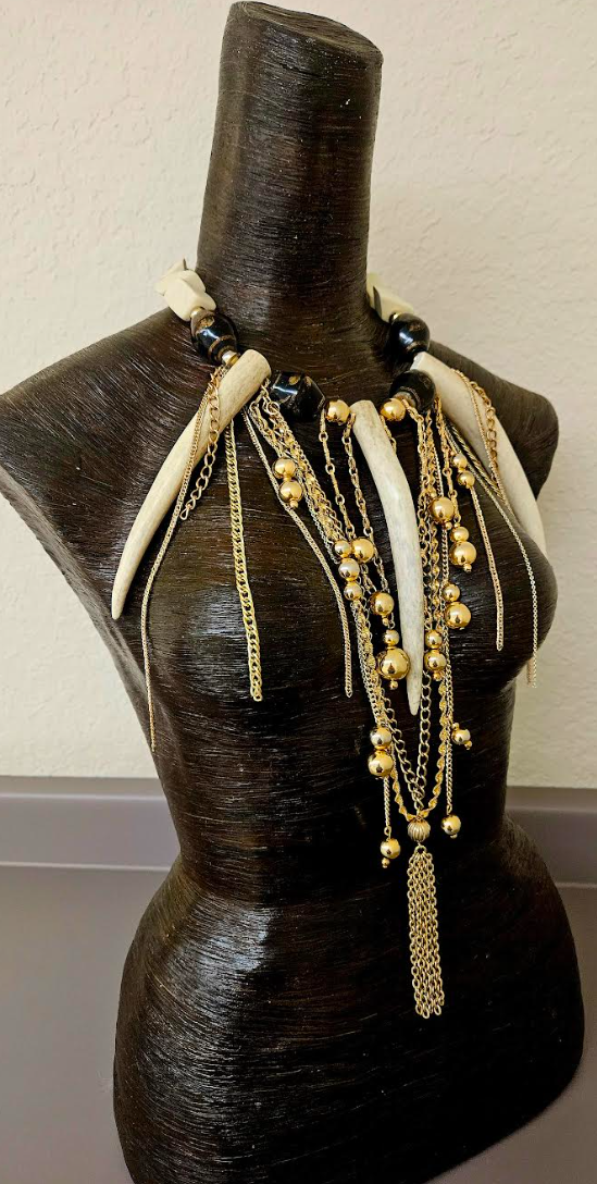 Runway Ready Avant Garde Necklace - One Of A Kind Couture Chest Piece