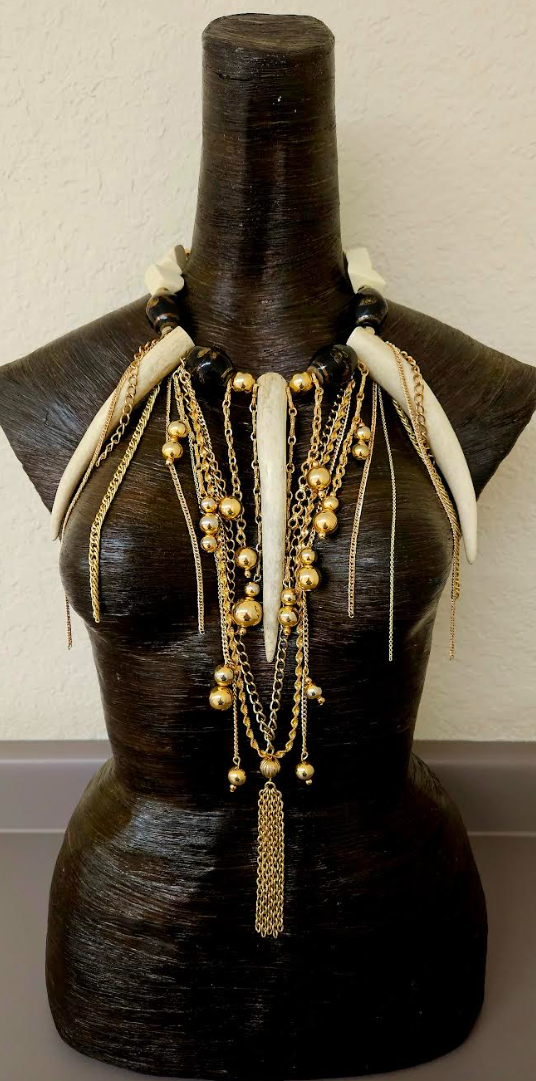 Runway Ready Avant Garde Necklace - One Of A Kind Couture Chest Piece
