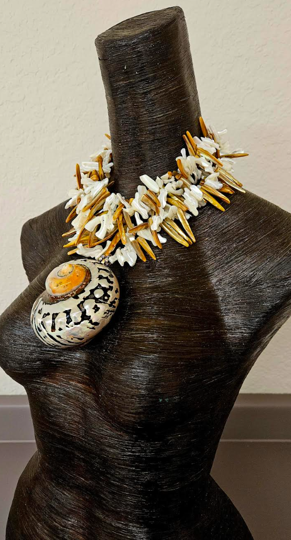 Turbo Shell & Frangia Necklace - Bespoke Sexy Jewelry for Celebrities