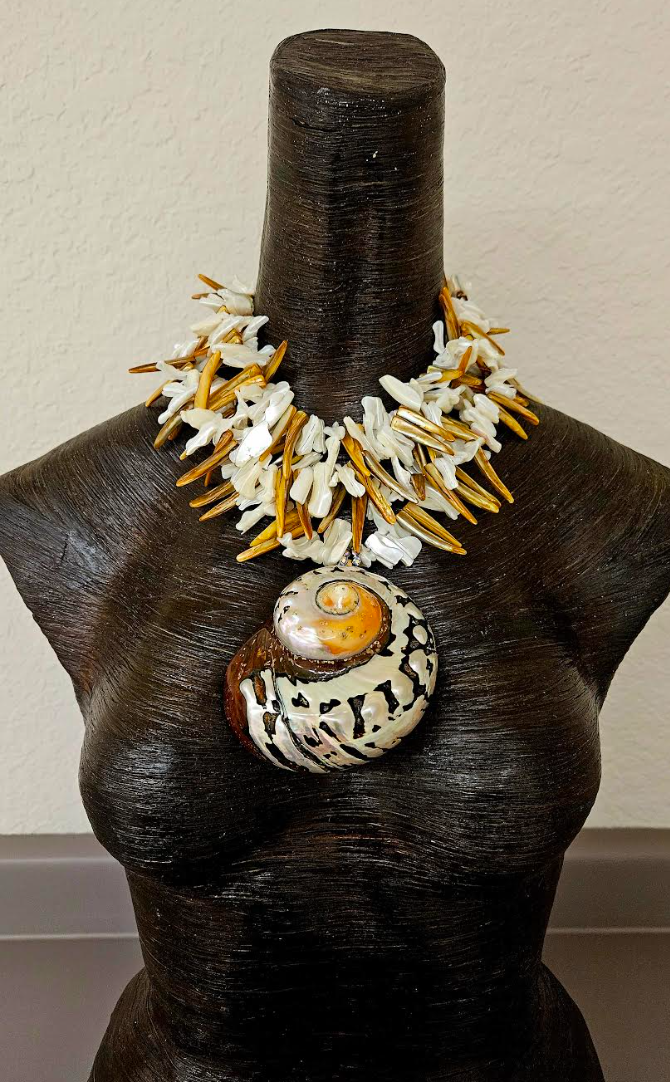 Turbo Shell & Frangia Necklace - Bespoke Sexy Jewelry for Celebrities
