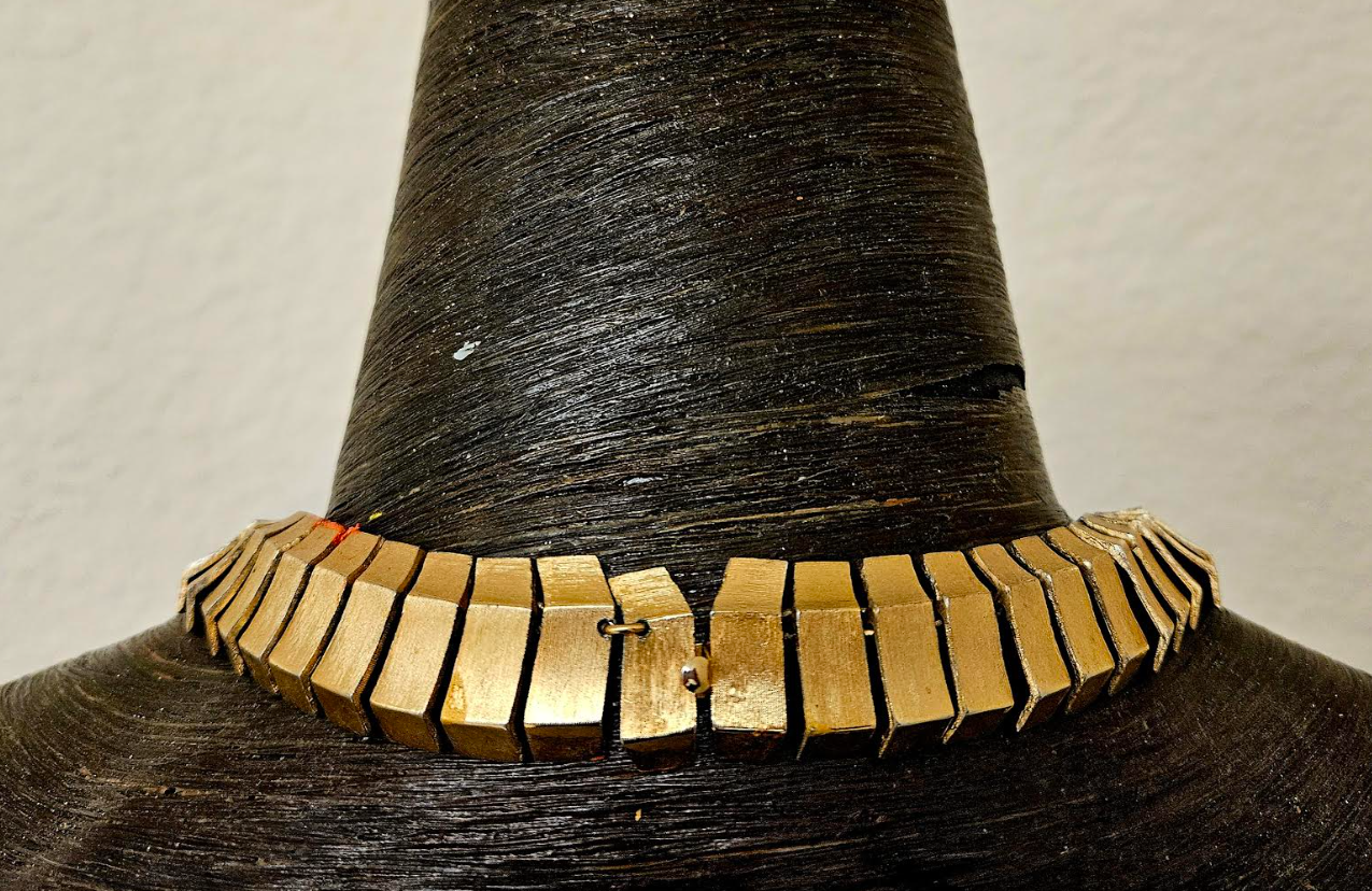 Egyptian Revival Red Aura Quartz Pyramid Necklace - Queen Cleopatra