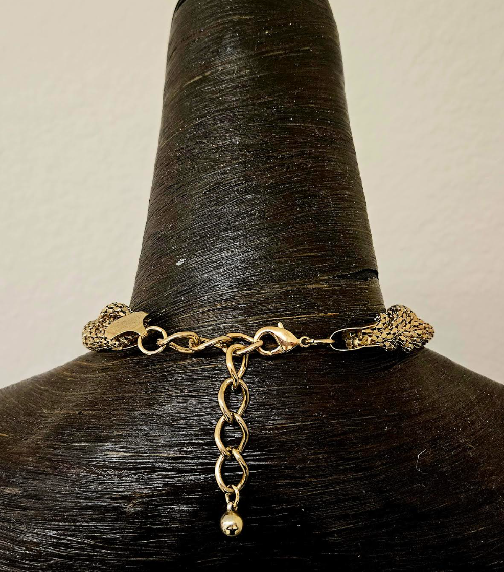 Rainbow Aurora Borealis Crystal Art Deco Sculpted Statement Pendant