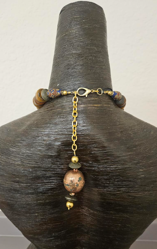 African Tribal Beaded Statement Luxury Necklace Rope - High End Ethnic