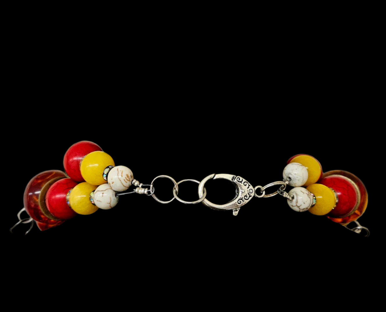 Tibetan Amber & Kuchi Coin Oversized Tribal Statement Luxury Necklace