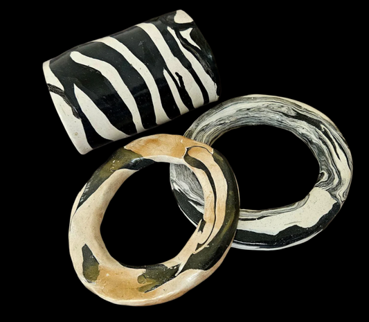 Sculptural Tribal Inspired Couture Bangle Stack - Homage Iris Apfel