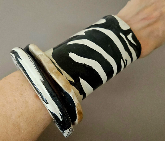 Sculptural Tribal Inspired Couture Bangle Stack - Homage Iris Apfel