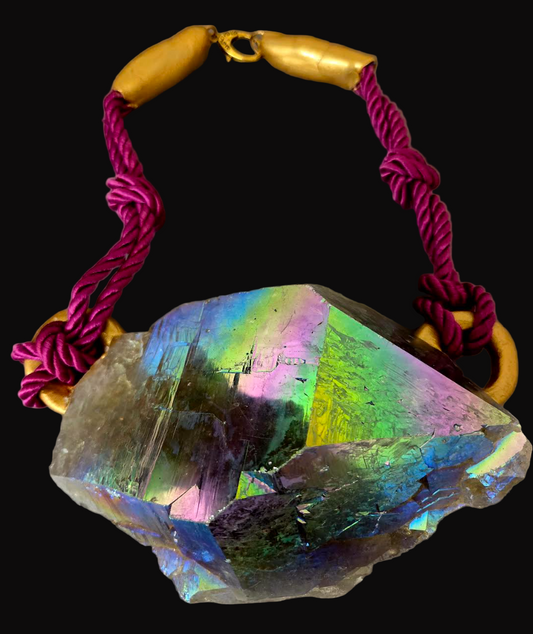 McEarl Titanium Quartz Sculptural Pendant — OOAK Couture