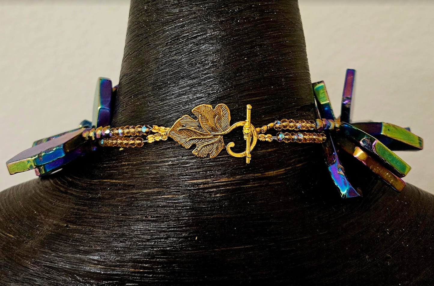 Rainbow Slice Luxury Necklace & Aurora Borealis Gemstone Pendant