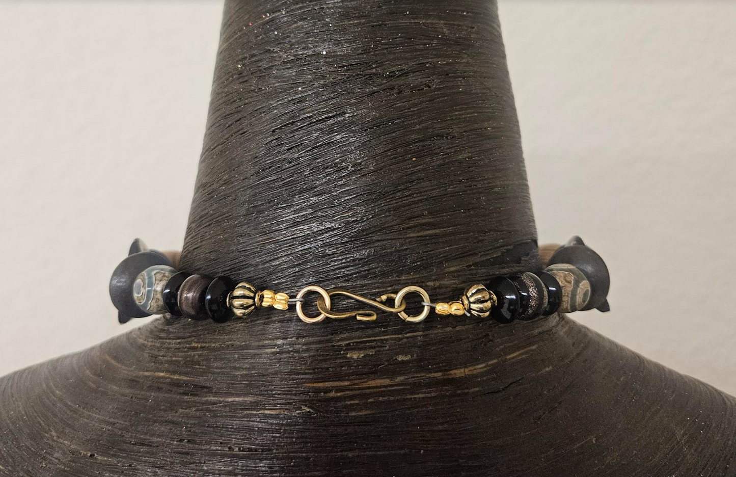 Earth Tone Druzy Agate Jasper & Rhinestone Geode Gemstone Pendant Mi