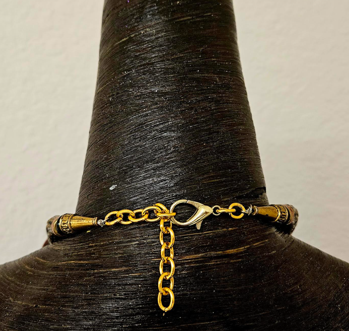 Moroccan Resin Tribal Statement Necklace - Unisex Luxury